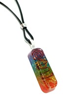 Orgone 7 Chakra Pendant Necklace Orgonite Healing Copper Coil Beaded Tie... - $8.98
