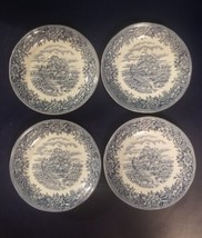 English Village Salem China Co. Olde Staffordshire 5.5&quot; Saucer Plates Set Of 4 - £12.89 GBP