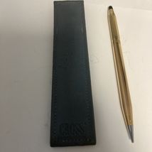 Cross Ladies 10K Gold Filled Mechanical Pencil With Grey Leather Pencil ... - $29.65