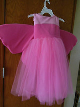 Pink Butterfly Fairy Costume dress wings tulle skirt Nice quality Childr... - £27.58 GBP