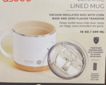 Ceramic Lined Mug Eliminate Metal Taste Vacuum Insulated with Cork Base - £18.94 GBP