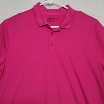 Nike Golf Shirt Mens Large Standard Fit Dri-Fit Pink Casual Polo Short S... - £18.77 GBP