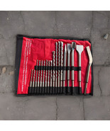 18pc SDS Plus Drill Bits Groove Gouge &amp; Chisel Set Fit Rotary Hammer Hil... - $41.13