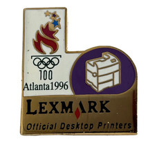Lexmark Printers 1996 Atlanta Georgia Olympics USA Olympic Torch Lapel Hat Pin - £6.25 GBP