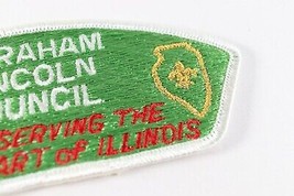 Vintage Abraham Lincoln Council Green Silver Boy Scout BSA Shoulder CSP Patch - £9.34 GBP