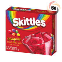 6x Packs Skittles Original Flavored Gelatin | 3.89oz | Fat Free | Fast S... - £18.52 GBP