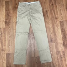 Lands End Mens Tailored Fit Khaki Chino Pants Size 31Wx35L Extra Long Cotton - £18.58 GBP