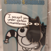 Sarahs Scribbles Difficult Cat Enamel Pin Cute Anime Collectible Brooch - £12.44 GBP