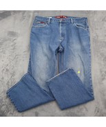Tommy Jeans Pants Mens 36 Blue Denim Flat Front High Rise Pockets Jeans - £20.49 GBP