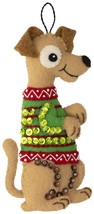Bucilla Felt Ornaments Applique Kit Set Of 6 Dogs In Ugly Sweaters - £22.68 GBP