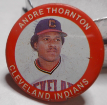 Andre Thornton Cleveland Indians #125-133 Fun Foods MLB Button Pin Vintage 1984 - £5.05 GBP