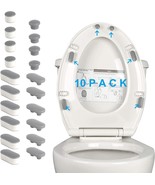 Hibbent 10 Pieces Toilet Seat Bumpers, Universal Buffer Toilet Lid, Hosp... - $41.95