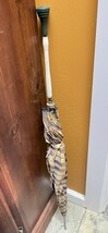 Vintage Umbrella 34.5&quot;x35&quot; Green White Bakelite Catalin Handle mid centu... - €77,03 EUR