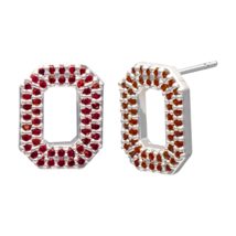 4095 Ohio State University Evermore Crystal &quot;O&quot; Logo Earrings by Sandol - £12.50 GBP