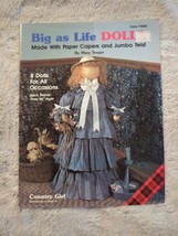 Vintage 1990 Big As Life Dolls Plaid Craft Booklet # 8584 By Mary Teager - £5.86 GBP