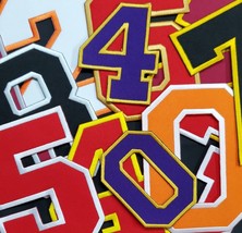 Numbers College Varsity Letterman Embroidered Iron On Patch Customize Co... - $3.75+