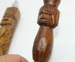 Tiki God Bottle Opener Cork Screw Opener Hand Carved Vintage 60s Bar Hawaii - £18.58 GBP