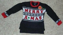 Womens Sweater Ugly Christmas Light Up Black Merry Xmas Long Sleeve Holi... - £21.67 GBP
