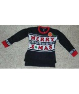Womens Sweater Ugly Christmas Light Up Black Merry Xmas Long Sleeve Holi... - £22.21 GBP