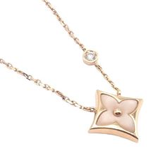 Authentic! Louis Vuitton 18k Rose Gold Diamond Mother Of Pearl Blossom N... - $2,750.00