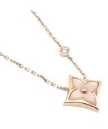 Authentic! Louis Vuitton 18k Rose Gold Diamond Mother Of Pearl Blossom N... - $2,750.00