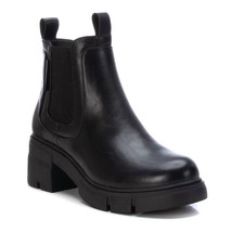 Xti women&#39;s ankle leather booties in Black - size 5.5 - £72.65 GBP