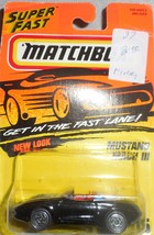 Matchbox 1995 Super Fast #15 &quot;Mustang Mach lll&quot; Mint Car On Sealed Card - £2.41 GBP