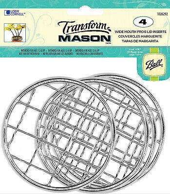 4 Wide Mouth FROG LID INSERTs Transform Mason Canning Jar Metal Wire Lid... - $26.11