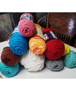 Lot Of 10 Yarn Skeins Yarn, Many Brands Many Colors, Brand New - £31.10 GBP