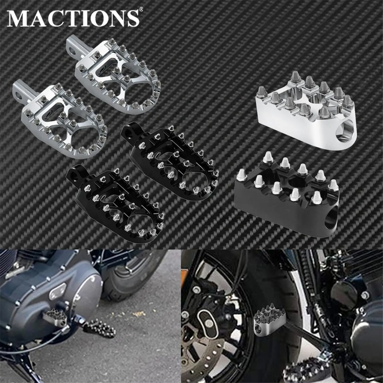 Motorcycle CNC Footpegs Footrests Pedal Gear Shift Brake Pedals Toe Shif... - £22.63 GBP+