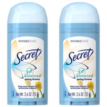 (2 Pack) Secret Anti-Perspirant Deodorant Invisible Solid Spring Breeze 2.60 oz - £13.28 GBP