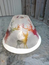 Yankee Candle RAINBOW REINDEER Crackle Glass Jar Shade NWT Christmas Winter - $40.00