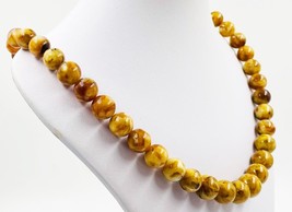 Amber Necklace Natural Baltic Amber Necklace Genuine Amber Jewelry pressed - £189.92 GBP