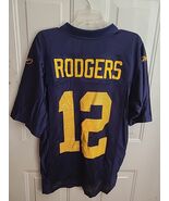 REEBOK NFL JERSEY GREEN BAY PACKERS AARON RODGERS BLUE SIZE MEN'S S - $34.64