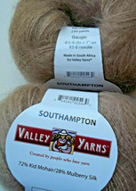 Southampton Valley Yarns 4 Balls 022 Acorn 72% Kid Mohair 28% Mulberry Silk - £38.94 GBP