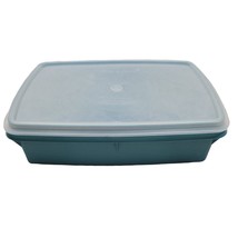 Tupperware 767 Stow N Go Organizer Storage Container Blue Money Cash Craft Vtg - £10.35 GBP