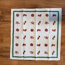 Cloth Napkins, Set of 4, Holiday Fabric, Handmade Stamped Santa Gifts Nutcracker image 4