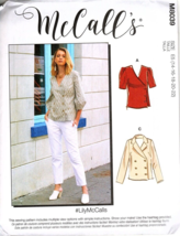 McCall's M8039 Misses 14 to 22 Button Front Tops UNCUT Sewing Pattern - $14.81