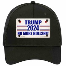 Trump 2024 No More Bullshit Novelty Black Mesh License Plate Hat - £23.31 GBP