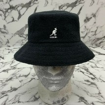 Men&#39;s Kangol Faded Black Terry Cloth Bermuda Bucket Hat NWT - £92.12 GBP