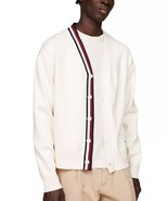 Tommy Hilfiger Men&#39;s Oversized-Fit Signature Stripe Cardigan Calico Tan-XL - $103.14 CAD