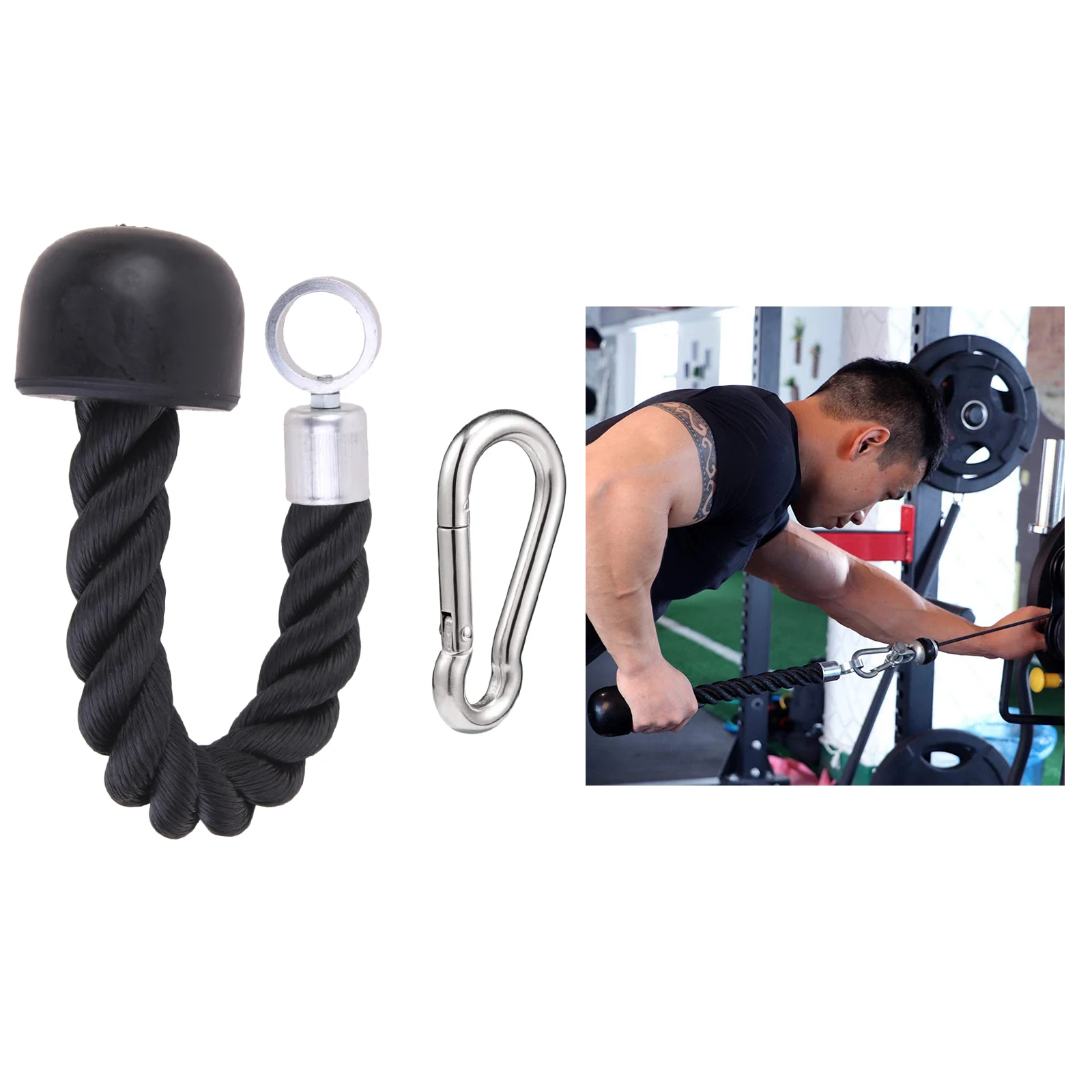 Single Handle Pulley Cable Tie for Triceps Rope Pull Down Attachment Muscle Fitn - £150.80 GBP