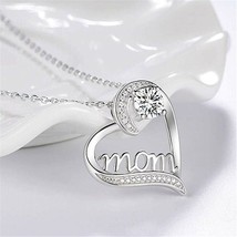 1.5 Ct Round Cut Lab Created Moissanite MOM Mother&#39;s Day Love Pendant 925 Silver - £91.80 GBP