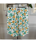 NWT NOS Vintage 80s Surfin Summer Yellow Rose Shorts M L - €23,48 EUR