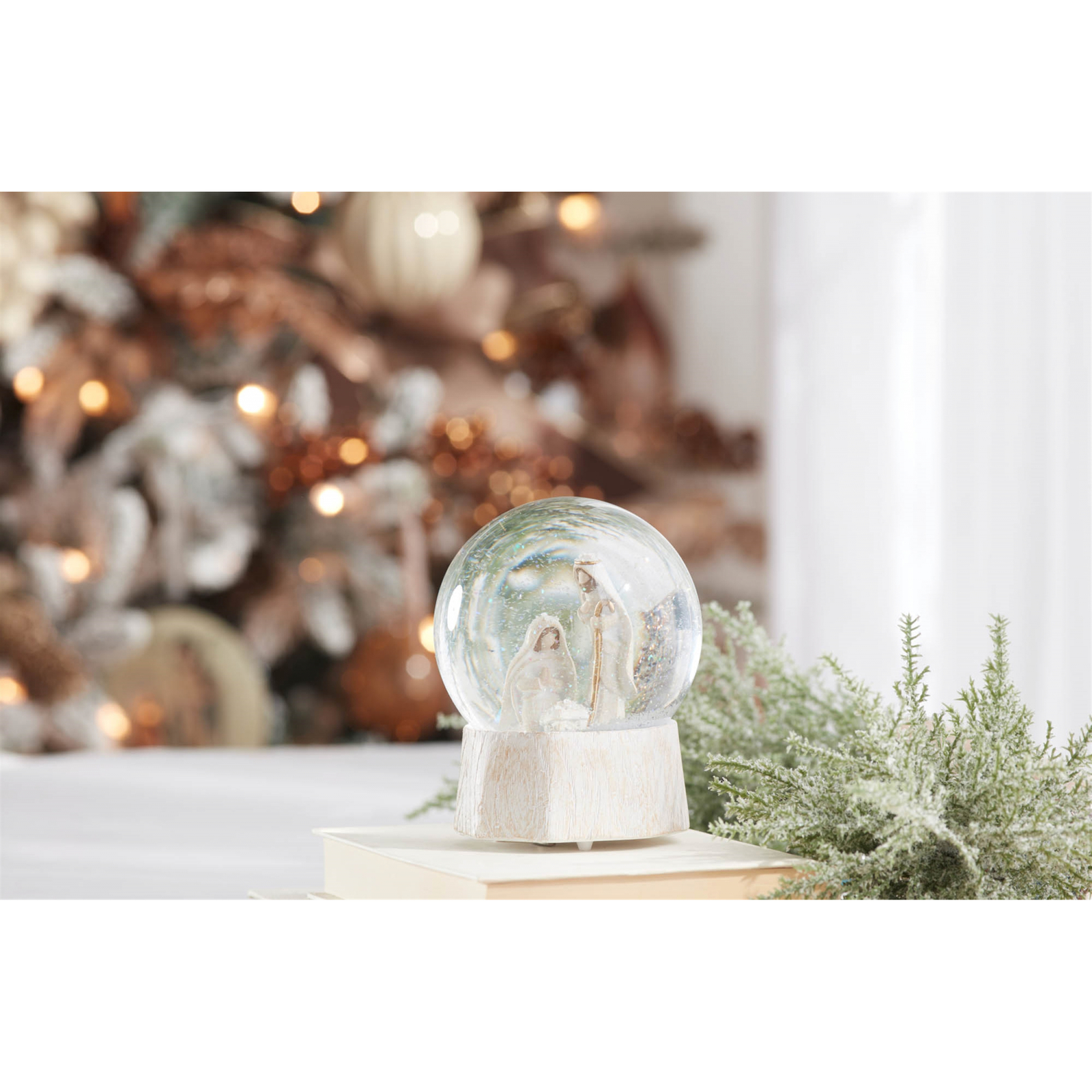 Musical Nativity Scene Snow Globe 5.75"H Item image 2