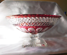 Red Chased Large Footed Bowl # 11055 - £67.14 GBP