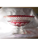 Red Chased Large Footed Bowl # 11055 - £66.15 GBP