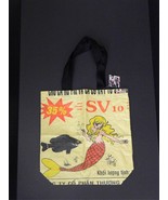 Blonde Mermaid Recycled Feed Bag Sm Yellow Tote Made in Cambodia Fair Trade - £17.14 GBP