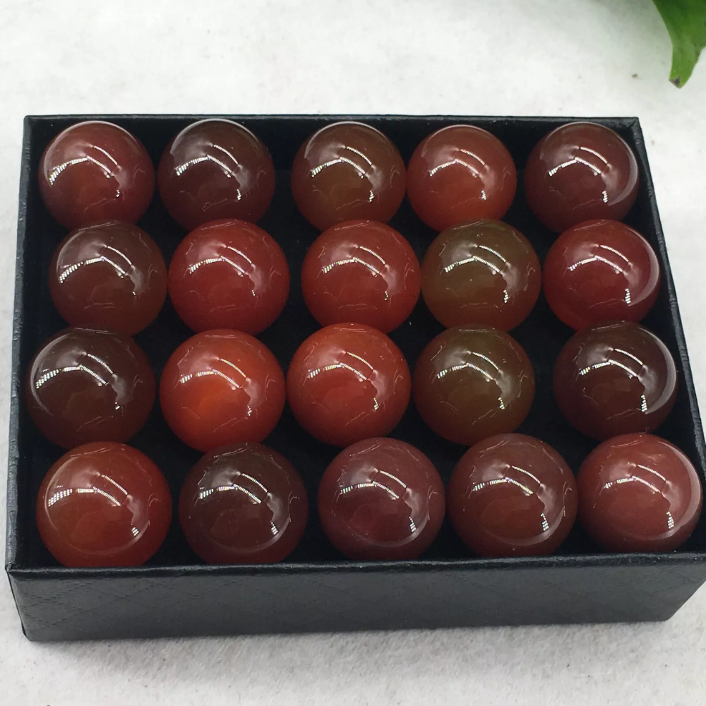 10pc Natural red agate Quartz hand Carved ball crystal Reiki healing - $29.65