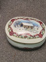Heritage House 1991 Melodies Of Christmas Music Box &quot;O Come All Ye Faithful&quot; Euc - £7.58 GBP